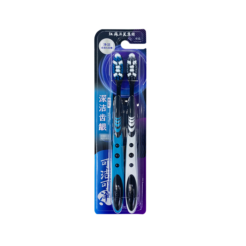 Katamtamang bristle malalim na paglilinis gums espesyal na hugis hole toothbrush
