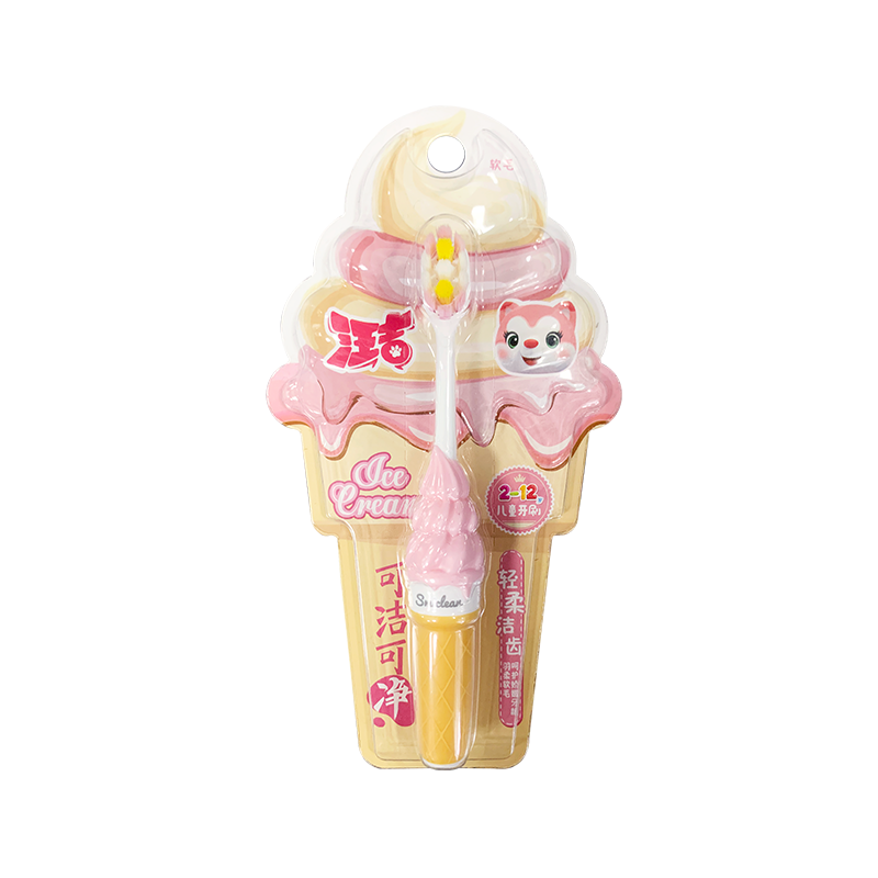 2-12 taong gulang na ice cream na hugis ngipin sa paglilinis ng mga bata ng ngipin